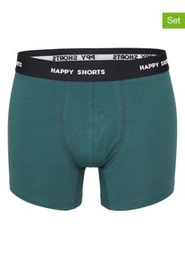 Happy Shorts 3-delige set: boxershorts zwart/groen - 48% | Maat: XL |