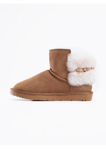 NICEBAY Leren winterboots "Carmelia" lichtbruin - 65% | Maat: 41 |