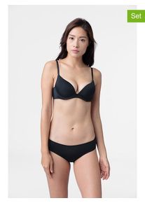 Dorina 2-delige set: push-up beha's "Kelsea" rood/zwart - 61% | Maat: