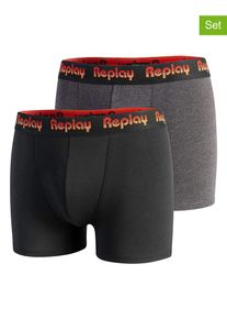 Replay 2-delige set: boxershorts zwart/grijs - 45% | Maat: M |