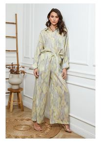 Fleur de Lin 2-delige outfit grijs/geel - 76% | Maat: S |