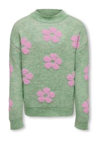 KIDS Only Trui "Naja" groen/lichtroze - 34% | Maat: 146/152 |