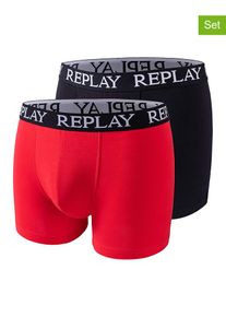 Replay 2-delige set: boxershorts rood/zwart - 38% | Maat: L |