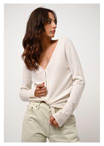 AUTHENTIC CASHMERE Kasjmieren vest "Chalais" crème - 63% | Maat: XL |