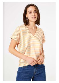 Garcia Shirt oranje/wit - 61% | Maat: XS |