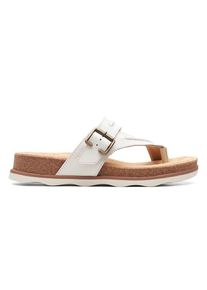 Clarks Leren teenslippers wit - 55% | Maat: 39 |
