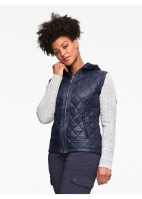 KARI TRAA Hybride vest "Martine" donkerblauw/grijs - 72% | Maat: XS |