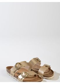 BACKSUN Slippers "Belize" goudkleurig - 77% | Maat: 36 |