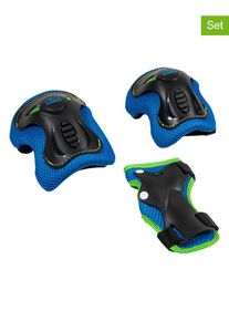 Hudora 6-delige beschermingsset "Kids" zwart/blauw - 7% | Maat: XS |