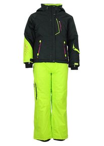 Peak Mountain 2-delige ski-/snowboardoutfit groen/zwart - 59% | Maat: