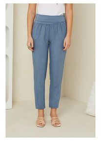 Rodier Lin Linnen broek blauw - 76% | Maat: L/XL |