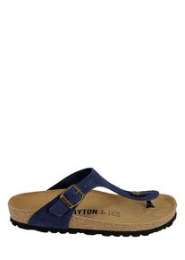 BAYTON Leren teenslippers "Mercure" donkerblauw - 64% | Maat: 36 |