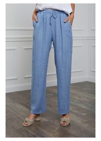 La Compagnie Du Lin Linnen broek "Honas" lichtblauw - 76% | Maat: S |