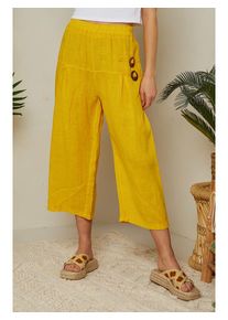 Lin Passion Linnen broek geel - 75% | Maat: 44/46 |