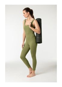super.natural Functionele jumpsuit "Liquid Flow" kaki - 45% | Maat: L
