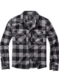 Brandit Checkshirt, shirt , kleur: zwart/lichtgrijs , maat: XL