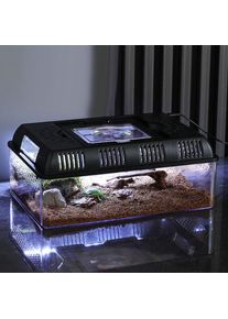 Lunsy - tui de boîte d'élevage de tortues avec lumière led alimentation de conteneur d'éclosion Terrarium de Reptile pour insectes d'alimentation