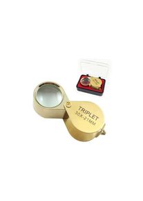 Lablanc - Bijoutier Eye Loupe Verre loupe 30x Loupe avec Boîtier 30x Loupe de Poche Pliable en Verre Loupe Botaniste Loupe Bijoutier 30X Loupe de