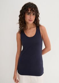 Lot de 2 débardeurs extensibles - bleu - taille 42/44 (M) avec coton - bonprix