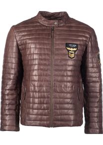 Top Gun Captain, veste en cuir , couleur: Marron , taille: XXL