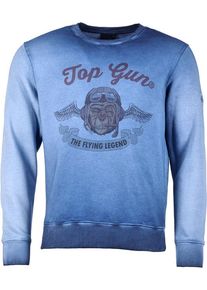 Top Gun Smoking Monkey, Sweatshirt , kleur: blauw , maat: S