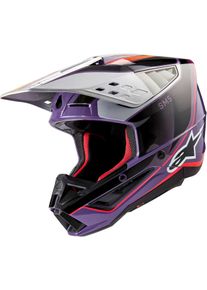Alpinestars S-M5 Sail, kask motocrossowy , kolor: Czarny/Liliowy/Srebrny/R&oacute;żowy , rozmiar: XL