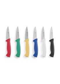 ich-zapfe Keukenmessen - Set in 6 kleuren, gerold stalen lemmet met polypropyleen handvat, 90/185 mm