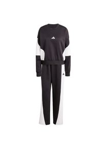 adidas Sportswear Dames Trainingspak 'Laziday' zwart / wit 4XS