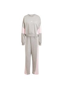 adidas Sportswear Dames Trainingspak 'Laziday' grijs gemêleerd / rosa 4XS