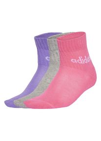 adidas Performance Skarpetki sportowe 'Linear Ankle 5 Pairs Kids' dla chłopc&oacute;w szary / fioletowy / r&oacute;żowy pudrowy / malinowy / biały Rozmiar 22-24