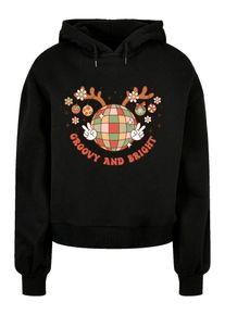 F4NT4STIC Dames Sweatshirt 'Groovy And Bright Christmas Disco Deer' gemengde kleuren / zwart L