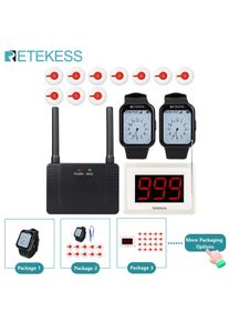 Retekess Caregiver Pager Wireless Calling System T114 Screen TD113 Watch Alert SOS Call Buttons for Clinic Hospital Nurses Home