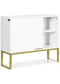 kleankin Bathroom Wall Cabinet, Over Toilet Storage Cabinet with Door and Storage Shelves for Hallway, Living Room, White | Aosom Ireland