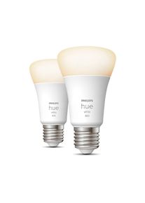 PHILIPS Hue White E27 Bluetooth 2-pack - Ledlampen - Wit