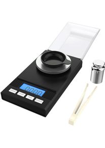 OWSOO - Homgeek Balance de poche numérique en milligrammes, mini balance pour bijoux en poudre d'or avec poids d'étalonnage, pincettes, plateaux de