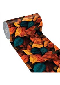 Tapis De Cuisine En pvc Feuilles D'Automne Couleurs Chaudes Moderne Doux Antidérapant - 51x190 Cm