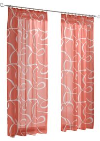 HEINE HOME unisex Dekoratívna záclona Červená – biela veľkosť 145 x 140 cm