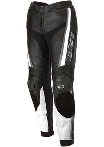 Büse Büse Mille, pantalons en cuir femmes , couleur: Noir/Blanc/Gris , taille: 44