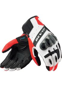 Revit Ritmo, handschoenen , kleur: Zwart/Wit/Neon-Rood , maat: S