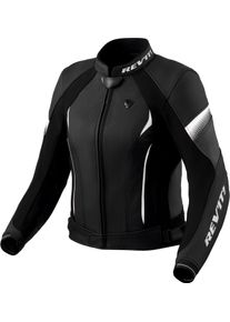 Revit Xena 4, leren jas vrouwen , kleur: Zwart/Wit , maat: 40