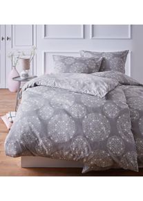 bonprix Ropa de cama con ornamentación, gris, 1 x 80/80 cm, 1 x 135/200 cm