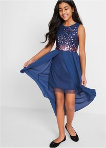 bonprix Vestido asimétrico, azul, 140