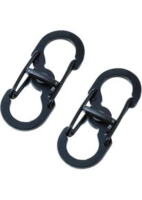 35×15×1.5mm)2 Pcs Mini Mousqueton Double Anneau Porte-clé à Inoxydable Durable Unisexe Empêche Les clés et Autres Petits Accessoires - Ccykxa