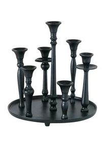 Kerzenhalter Poulina aus Aluminium in Schwarz