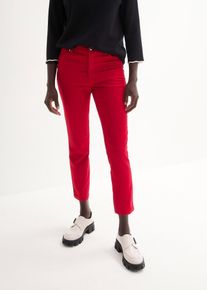 Comfort stretch broek - rood - maat 36 - met katoen - bonprix