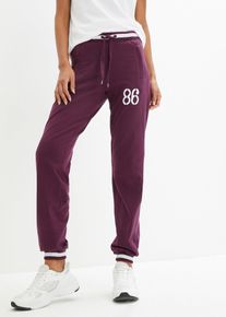 Sweatpants van elastische katoenmix - paars - maat 56/58 (3XL) - met katoen - bonprix