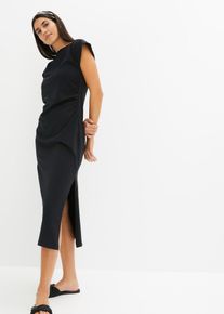 Jersey jurk van katoen-stretch - zwart - maat 48/50 (XL) - met katoen - bonprix