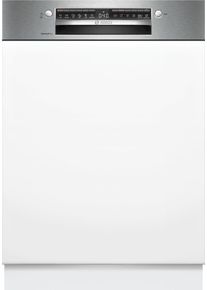 Bosch SMI4EBS28E Serie 4 Teilintegrierter Geschirrspüler, 60 cm breit, 13 Maßgedecke, AquaStop, Efficient Dry, Home Connect, gebürsteter Stahl