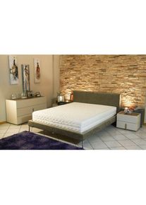 Matelas 140x200 avec contact Latex 80 Kg/m3 dehoussable Housse Lavable à 30¡ Hauteur 21 cm Soutien SoupleÊNatural