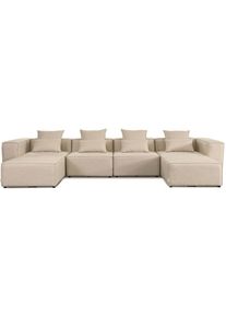 Canapé modulable verona Couleur : beige, version : xxl - Home Deluxe